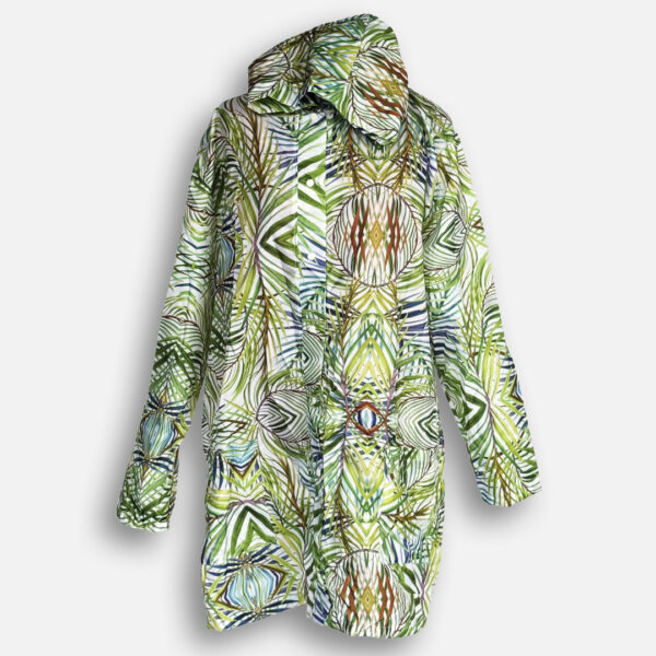 Rain Jacket Green Palms