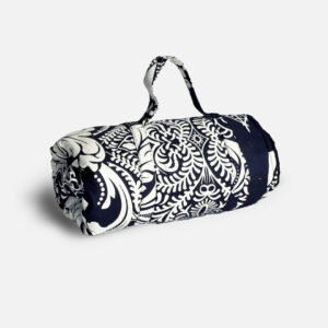 Embo001 - 1 Picnic Blanket Black White Fern