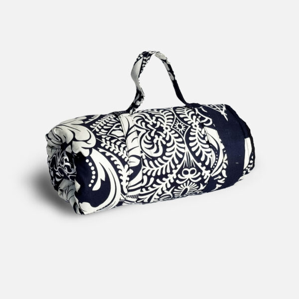 Picnic Blanket Black White Fern