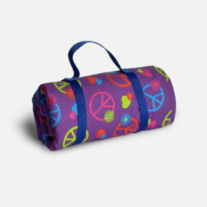 Embo001 - 1 Picnic Blanket Peace Love and Purple