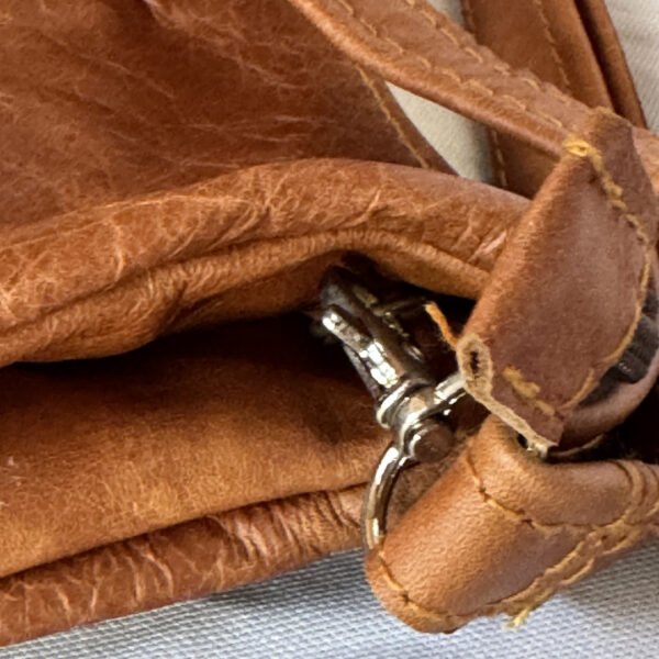 Embo001 - 1 The Embo Double Clutch Tan Leather Bag